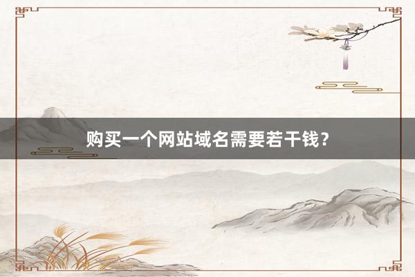 购买一个网站域名需要若干钱？